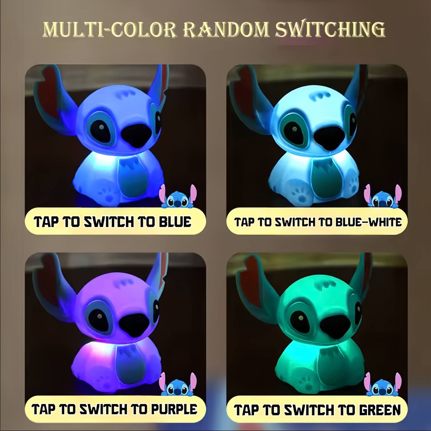 SaiGLow-Stitch Night Light Usb Touch Lamp Soft Glow Bedside Light for Students Room Decor Birthday Present